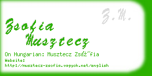 zsofia musztecz business card